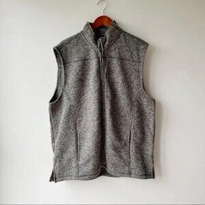 Club Room Gray Heathered Full Zip Vest XXL
